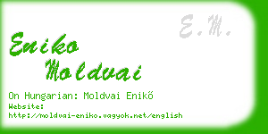 eniko moldvai business card